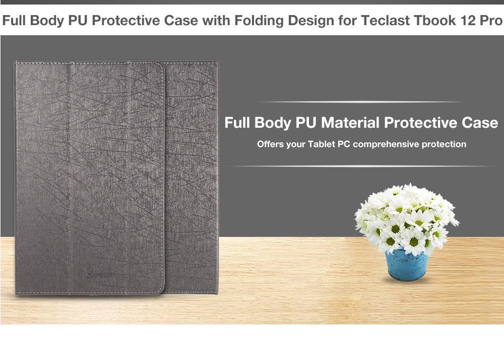PU Protective Case Full Body Folding Stand Design for Teclast Tbook 12 Pro
