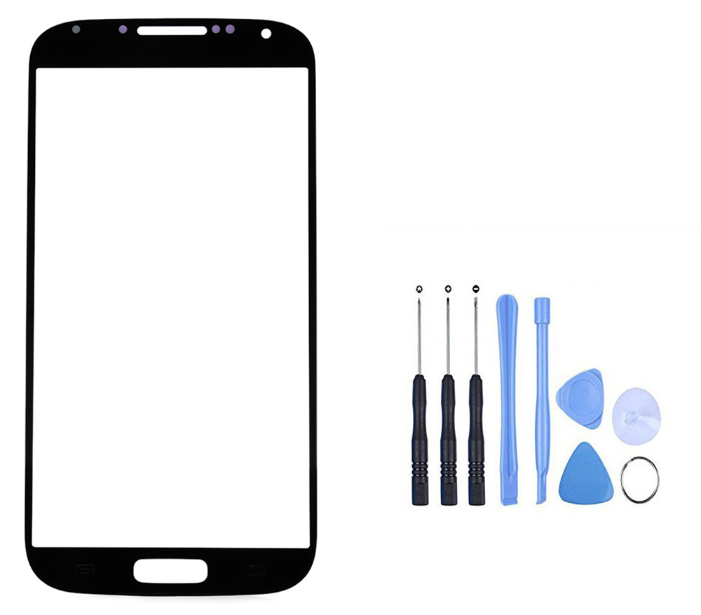 Outer Glass Lens Touch Screen Protective Cover with Repair Tools for Samsung S4