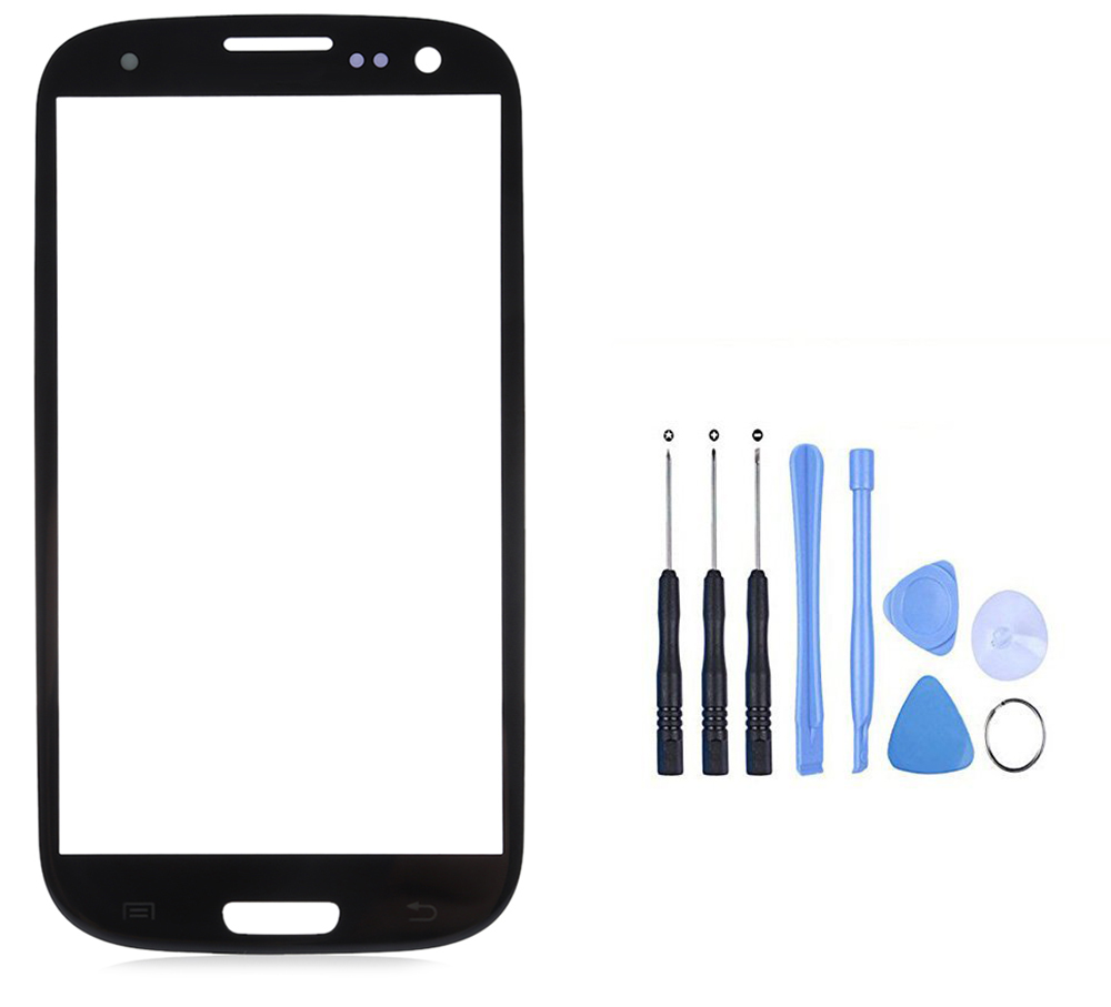 Outer Glass Lens Touch Screen Protective Cover with Repair Tools for Samsung S3