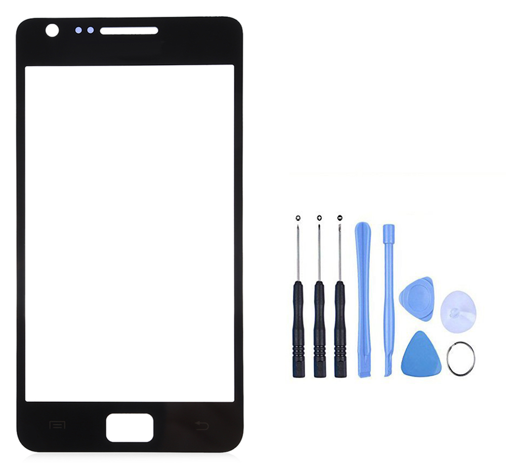 Outer Glass Lens Touch Screen Protective Cover with Repair Tools for Samsung S2