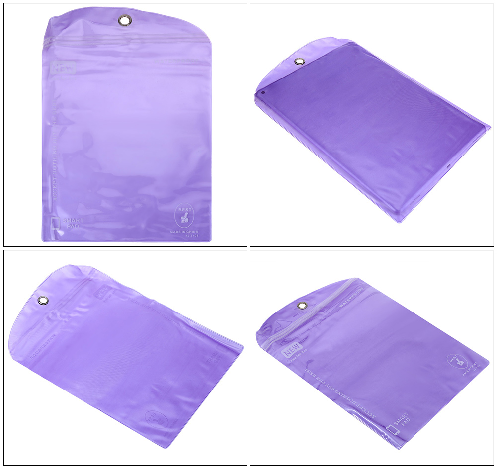 240 x 360mm PVC Ziplock Water Resistant Packaging Storage Bag Phone Accessory
